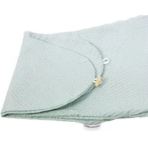 HOBEA-Germany Bezug für Stillkissen Waffelmuster graublau,