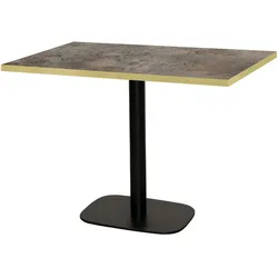 Restootab Tisch Round 120x70cm - Modell Caldeira mit messingfarbenen Kanten