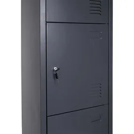 Mendler Schließfach Boston T163 180 x 38 x 45 cm Anthrazit