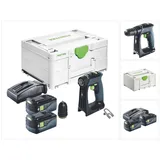 Festool CXS 18 Akku Bohrschrauber 18 V 40 Nm Brushless + 2x Akku 5,0 Ah + Ladegerät + Systainer