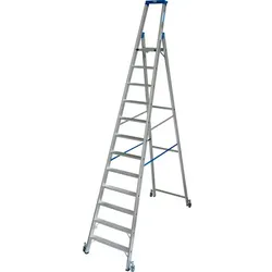KRAUSE Stufen-Stehleiter »STABILO«, 12 Sprossen, Aluminium - silberfarben