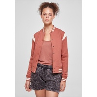 URBAN CLASSICS Inset College Jacke Terracotta / Whitesand 4XL