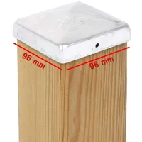 20 x PFOSTENKAPPE PYRAMIDE 96 x 96 MM STAHL FEUERVERZINKT