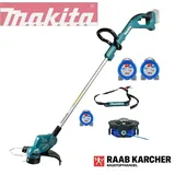 MAKITA DUR193Z 18V Akku Rasentrimmer + 45m Faden ohne Akku/LG + 2. Kopf DUR193