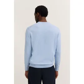 Bugatti V-Ausschnitt-Pullover BUGATTI "Basic Essential", Herren, Gr. XL, blau (hellblau), Sweatware, 100% Baumwolle, regular fit, V-Ausschnitt, Rippbündchen, Pullover, aus reine Baumwolle