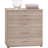 Livetastic Kommode Eiche, Kunststoff, 4 Schubladen, 60x70x30 cm, Beimöbel erhältlich, Wohnzimmer, Kommoden & Sideboards, Kommoden