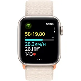 Apple Watch SE 2023 GPS 40 mm Aluminiumgehäuse polarstern, Sport Loop polarstern