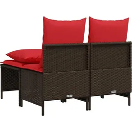 vidaXL Garten-Lounge-Set 4-tlg. braun