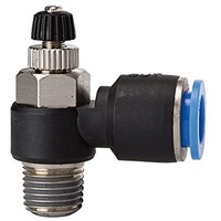 Riegler Drosselrückschlagventil »Blaue Serie«, Abluftdros., R1/8 a. Ø6mm
