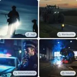 Ansmann Extrem heller LED Handscheinwerfer, Akku aufladbar über Micro USB & Ladeaschale,3 Leuchtmodi, verstellbarer Lampenkopf, Notbeleuchtung