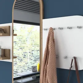 Asir Wandspiegel RANI 125x120 cm weiß/braun - Weiß/Braun