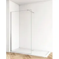 Acezanble 140x200cm Duschwand Duschabtrennung Duschtrennwand 8mm Nano Glas
