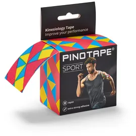 PINOTAPE Kinesiologie Tape 80s Style Rot 5 cm x 5 m