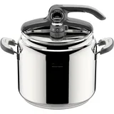 Lagostina Novia Vitamin Lagoeasy'UP 9 l Edelstahl Ø 24 cm, Dampfkochtopf für Induktion und Gas, Vereinfachtes Öffnen des Deckels, mit Dampfkorb, Ökodose und Rezeptheft