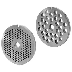 WOLFCUT Fleischwolfscheibensatz 2 mm + 6 mm Bohrung kompatibel mit allen gängigen Fleischwolf Marken Größe 7