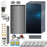 WOLF-Garten Wolf Solar Paket 13,8 m2 mit 6 Flachkollektoren TopSon F3-1, SM2-2 Regelung und Schichten-Hygienespeicher BSH-1000