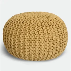 casamia Pouf Baumwolle Ø 55 cm Gelb