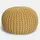 casamia Pouf Baumwolle Ø 55 cm Gelb