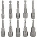 10-teiliges Schlagschrauber-bit-set 6–15 Mm, Magnetisches Sechskant-steckschlüssel-set, Magnetisches Bohrer-bit-set, Sechskant-steckschlüssel 1/4 Zoll Für Schnellwechselfutter