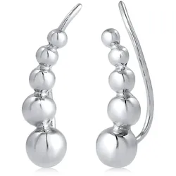 Paar Ohrstecker ELLI "Ohrklemme Ear Cuffs im Kugel Look", silber, Ohrringe, Damen, OneSize, ohne Stein, Silber 925 (Sterlingsilber)