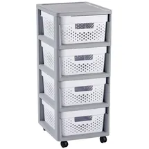 Curver Infinity Rollbox 4x11 L grau-weiß