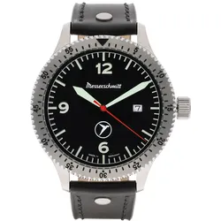 Messerschmitt ME-98152LB Herrenarmbanduhr für Flieger mit Lederband