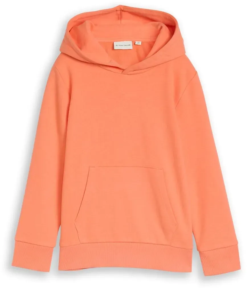 TOM TAILOR Jungen Hoodie Sweatshirt mit Rückenprint, orange, Uni, Gr. 92/98