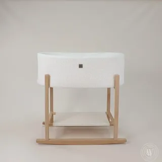 Stubenwagen Teddy in der Farbe Ecru, Bollerwagen mit Matratze, Spannbettlaken