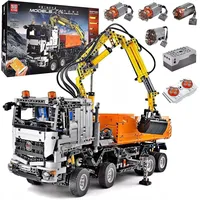 Mould King 19007 pneumatischer Truck Kipper mit Bagger &