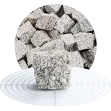 Schicker Mineral Schicker Mineral-Granit Pflastersteine hellgrau 5x5x5 cm 25 kg-