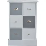 moebel-direkt-online Silka 60 x 38 x 90 cm Weiß / Grau