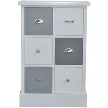 moebel-direkt-online Silka 60 x 38 x 90 cm Weiß / Grau