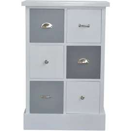 moebel-direkt-online Silka 60 x 38 x 90 cm Weiß / Grau
