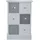 moebel-direkt-online Silka 60 x 38 x 90 cm Weiß / Grau