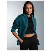 TRIGEMA Sweatjacke TRIGEMA "TRIGEMA Collegejacke in weicher Sweat-Qualität", Damen, Gr. S, blau (saphir), 70% Baumwolle, 30% Polyester, Basic, Sweatjacken Sweatjacke