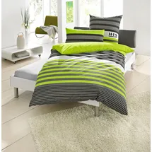 OTTO home Majoran Polycotton recycelt grün 135 x 200 cm + 40 x 80 cm	