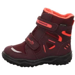 Klettboot SUPERFIT "HUSKY WMS: mittel", Kinder, Gr. 29, rot (bordeaux orange), Textil, casual, Schuhe, Snowboots, Winterstiefel mit 2 Klettverschlüssen