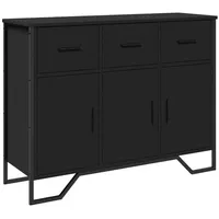 VidaXL Sideboard Schwarz 97x32,5x74,5 cm Holzwerkstoff