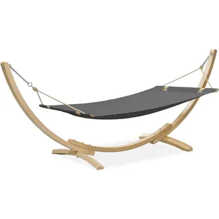 Konsimo Lenger Hängematte Mit Gestell, Dunkelgrau, - Konsimo®