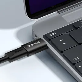Baseus Ingenuity Series Mini OTG Adapter USB-A auf USB-C Adapter, Schwarz
