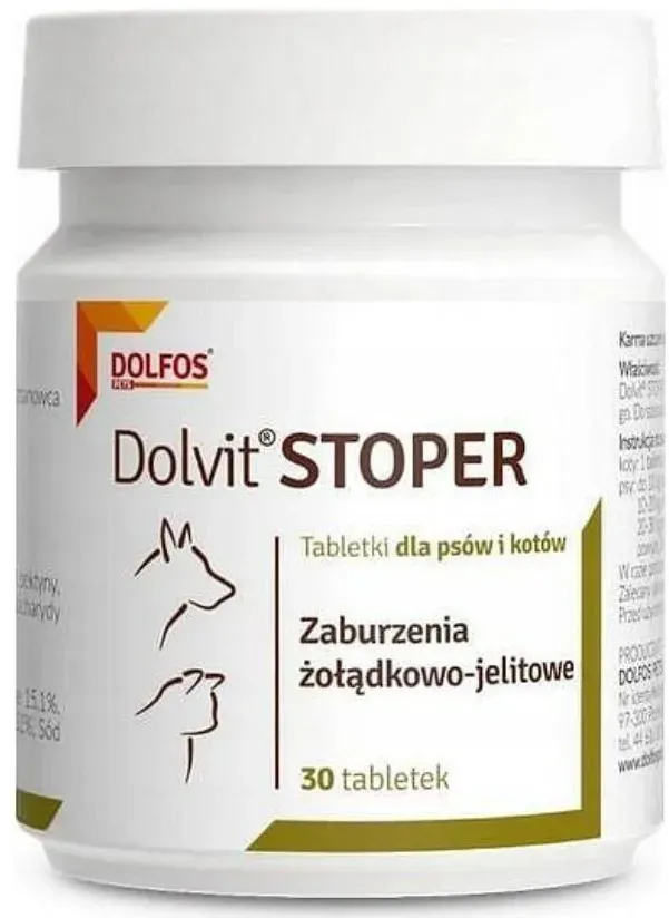 DOLFOS Dolvit Stoper 30 Tabletten bei Durchfall bei Hunden und Katzen