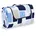Relaxdays Picknickdecke XXL blau-beige 200 200