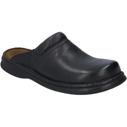 Clog JOSEF SEIBEL "Max", Herren, Gr. 39, schwarz, Leder, unifarben, klassisch, Schuhe Clog, Sommerschuh, Schlappen, Urlaub, mit gepolsterter Innensohle
