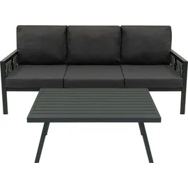 Jardi Gartenmöbel Set 4-tlg. grau/schwarz