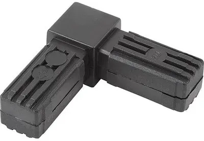 STECKVERBINDER RECHTER WINKEL, MIT STAHLKERN, A=30, L=77, POLYAMID, KOMP:STAHL