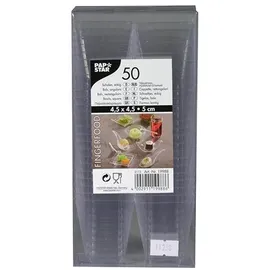 Papstar Starpak 50 Fingerfood - Schalen, PS eckig 50 ml 5 cm x 4,5 cm x 4,5 cm