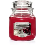 Yankee Candle Duftkerze Mittleres Glas Cherry Vanilla 340 g, rot