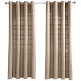 Homescapes Ösenvorhang, Rajput blickdicht 2er-Set, 137/137 cm