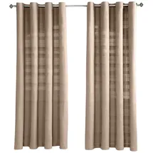Homescapes Ösenvorhang, Rajput blickdicht 2er-Set, 137/137 cm
