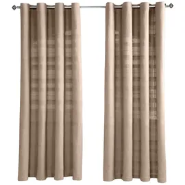 Homescapes Ösenvorhang, Rajput blickdicht 2er-Set, 137/137 cm